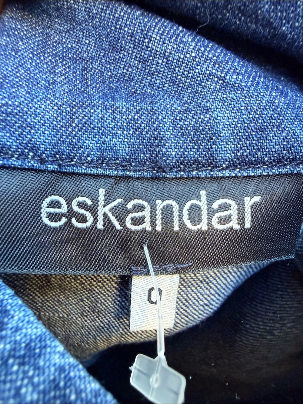 Eskandar 100% Cotton Denim Dress – Oversized Size 0 (Fits M/L) - Picture 3 of 3